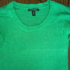 Polo Ralph Lauren Women's Vibrant Green Crew Neck Sweater